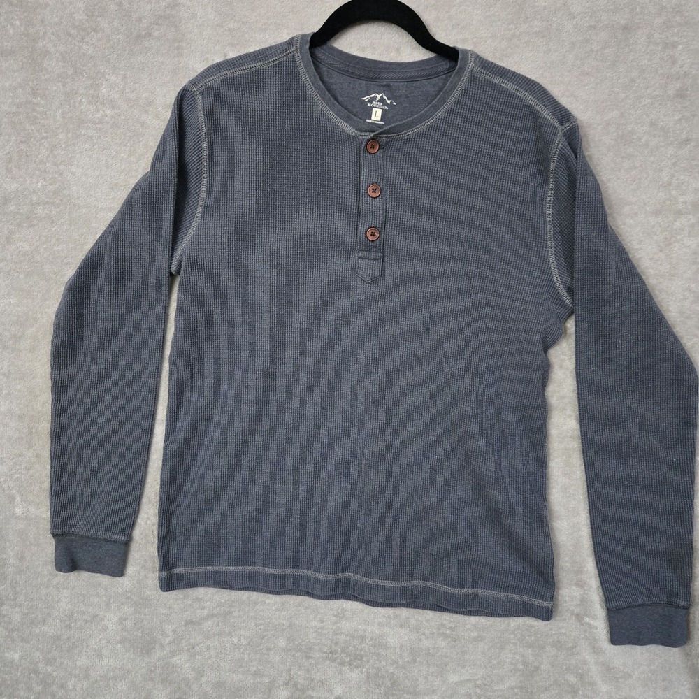 Waffle‎ Knit Henley Thermal Large Heritage Capsule Base Layer Utility Gorpcore